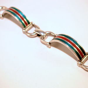 Vintage Silver Equestrian bracelet.. early Gucci?